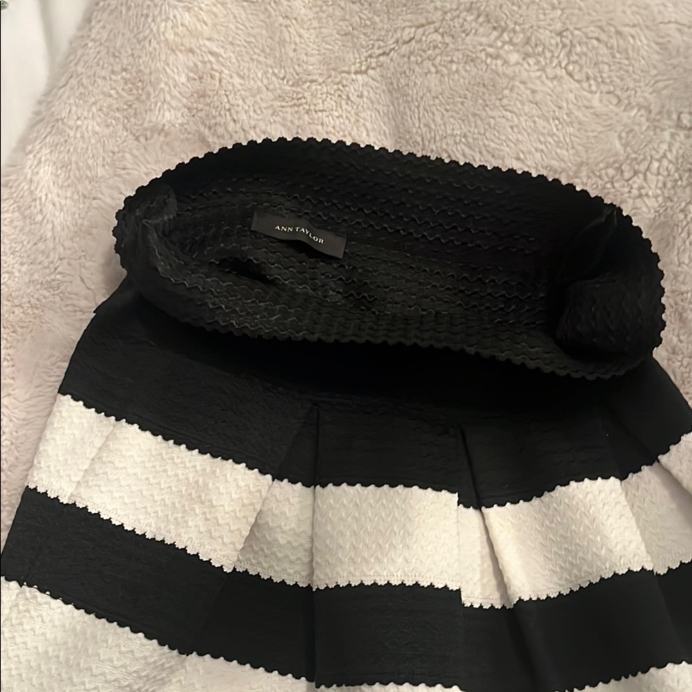 Ann Taylor Black and White Bubble Skirt